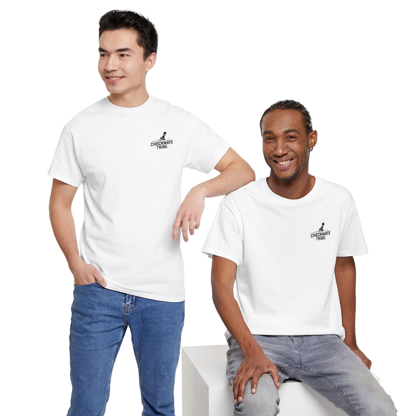Checkmate tribe™- White Oversized Tee